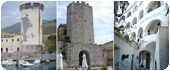 Il centro storico , la torre di Mola